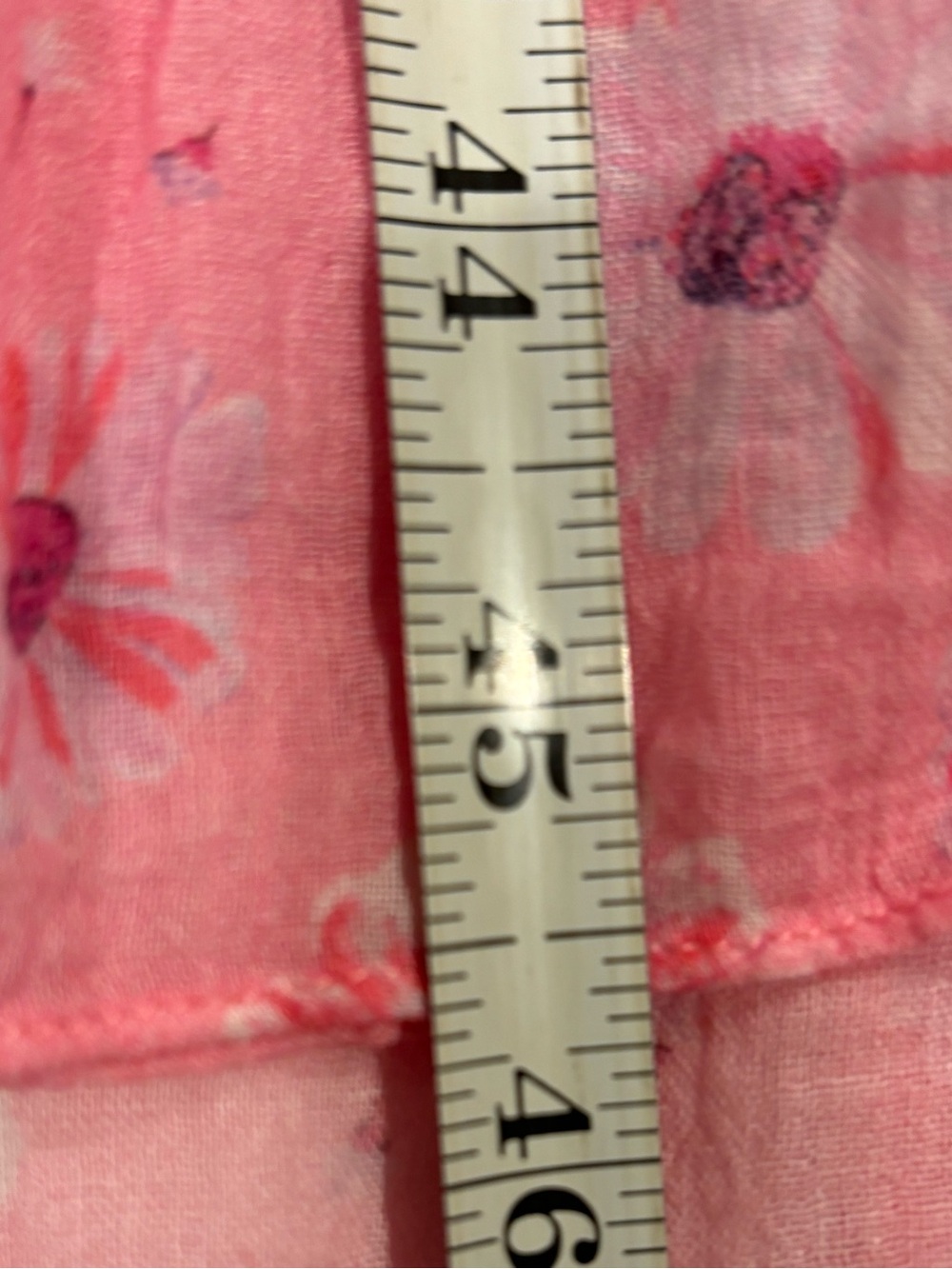 LoveShackFancy Miri Dress Coral Blaze Pink Floral Smocked Ruffled Hem Womens XL - Picture 15 of 16